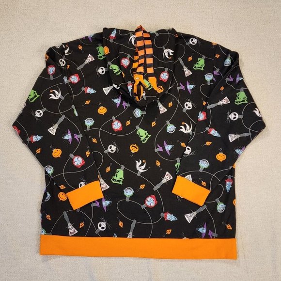 Loungefly Disney NBC Christmas Tree String Ornaments Unisex Hoodie Size XL NEW - Picture 6 of 14